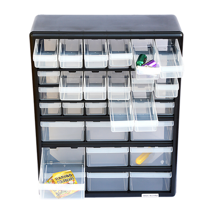 Storage Cabinet Drawers 39 Plastic Tool Box Containers Organiser Cupboard.