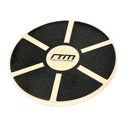 Heavy Duty 15.5" Wooden Balance Board with Non-Slip Pad for Fitness Training.