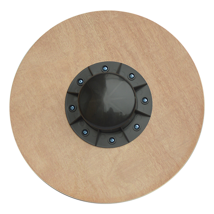 Heavy Duty 15.5" Wooden Balance Board with Non-Slip Pad for Fitness Training.