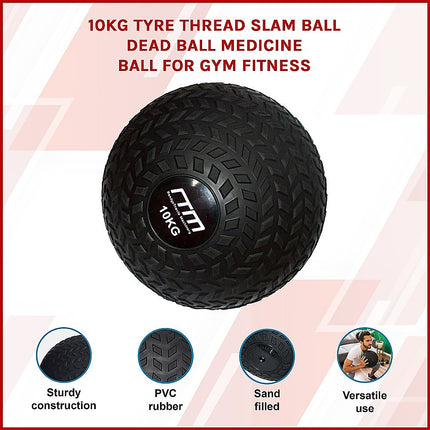 10kg Tyre Thread Slam Ball Dead Ball Medicine Ball for Gym Fitness.