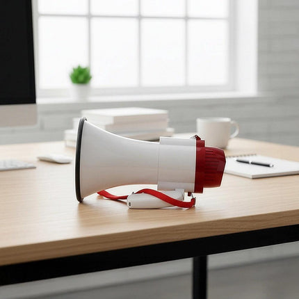 Audio Megaphone 25Watt Bull Horn with Siren.