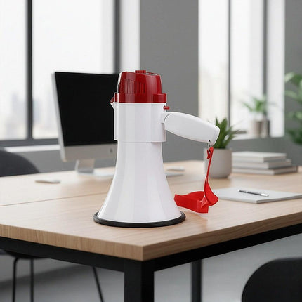 Audio Megaphone 25Watt Bull Horn with Siren.
