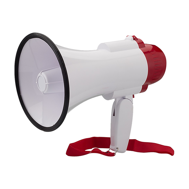 Audio Megaphone 25Watt Bull Horn with Siren.
