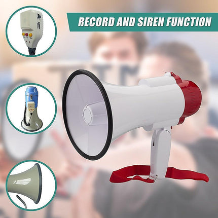 Audio Megaphone 25Watt Bull Horn with Siren.