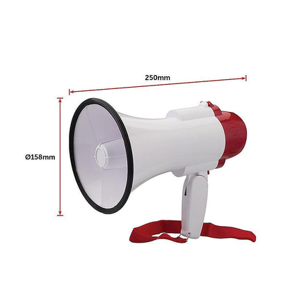 Audio Megaphone 25Watt Bull Horn with Siren.
