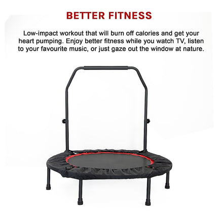Mini Rebounder Trampoline with Adjustable Handle – Fitness Bounce Trainer.