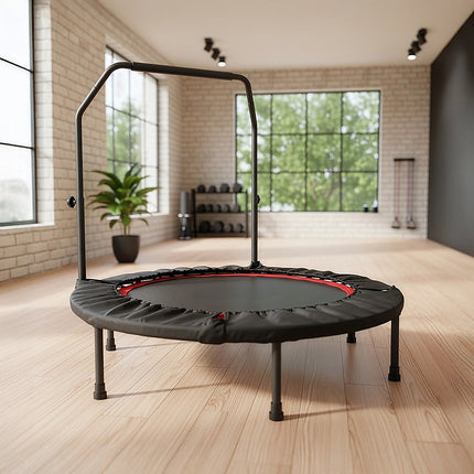 Mini Rebounder Trampoline with Adjustable Handle – Fitness Bounce Trainer.