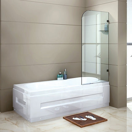 700 x 1450mm Frameless Bath Panel 10mm Glass Shower Screen By Della Francesca.