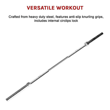 20kg Olympic Barbell 700lb Rated for Powerlifting Home Gym Training.