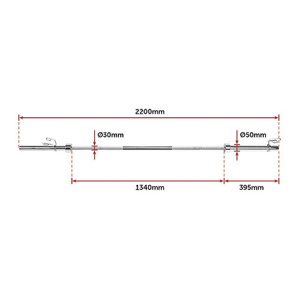 20kg Olympic Barbell 700lb Rated for Powerlifting Home Gym Training.