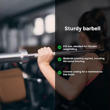 20kg Olympic Barbell 700lb Rated for Powerlifting Home Gym Training.