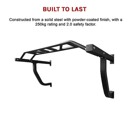 Wall Mounted Multi Grip Chin Up Bar – Heavy Duty Pull Up Station for Upper Body Training.