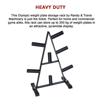 Olympic Weight Plate Storage Rack 250kg Capacity.
