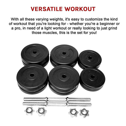 30KG Dumbbell Adjustable Weight Set.