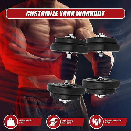 20KG Dumbbell Adjustable Weight Set.