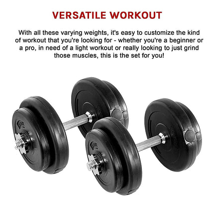 20KG Dumbbell Adjustable Weight Set.