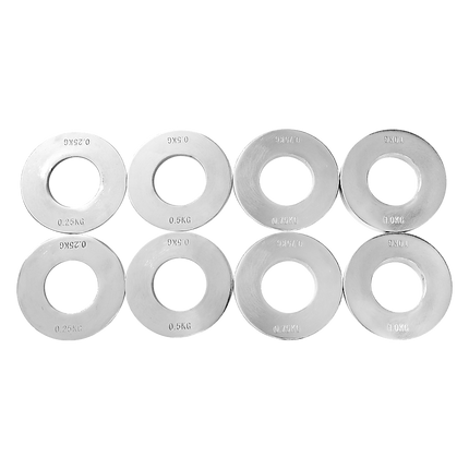 Chrome Metric Fractional Olympic Weight Plates 0.25 to 1kg Set.