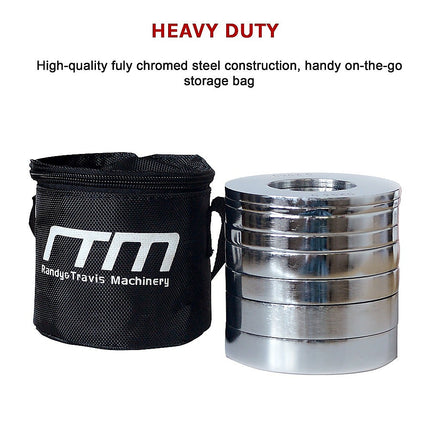 Chrome Metric Fractional Olympic Weight Plates 0.25 to 1kg Set.
