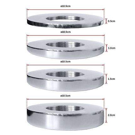 Chrome Metric Fractional Olympic Weight Plates 0.25 to 1kg Set.