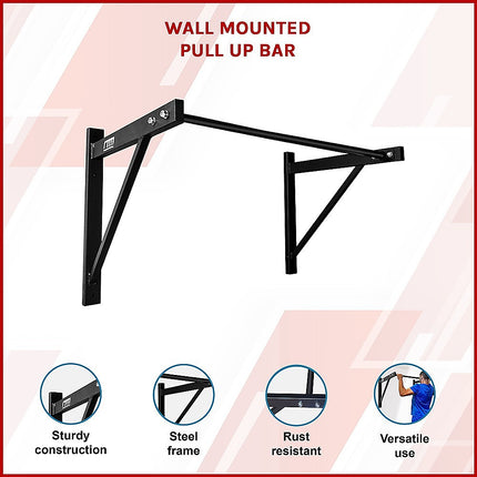 Wall Mounted Pull Up Bar – Heavy Duty Chin Up Station for Home Upper Body Training.