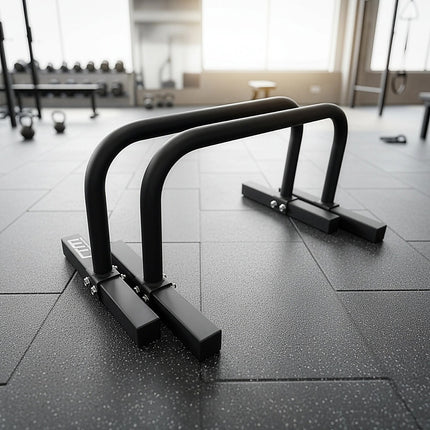 Steel Parallette Bars for Push Ups, Dips & Calisthenics Home Strength Training.