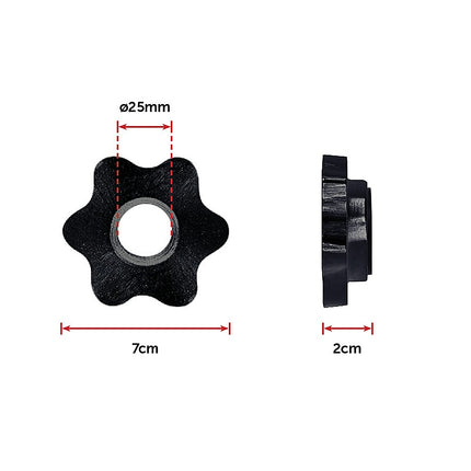 45cm - 1 Pair Dumbbell Bar 25mm Diameter - PVC Coated Dumbell Handle.