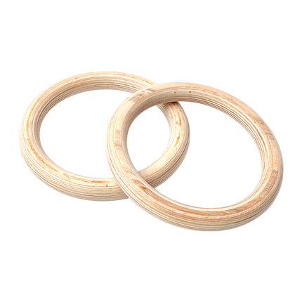 202mm Wooden Gymnastic Rings – Olympic Gym Strength Training & Fitness.