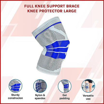 Full Knee Support Brace Knee Protector Large.