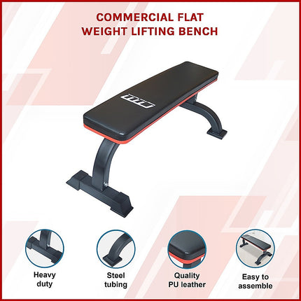 Commercial Flat Weight Lifting Bench.