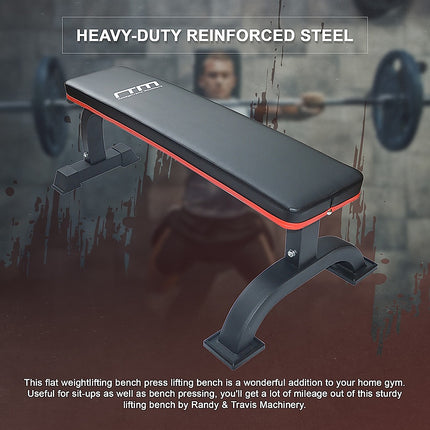 Commercial Flat Weight Lifting Bench.