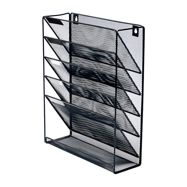 Wall Mount 6 Pocket Hanging File Sorter Organizer Folder Holder Rack Storage.