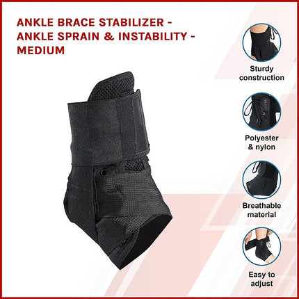 Ankle Brace Stabilizer - Ankle sprain & instability - MEDIUM.