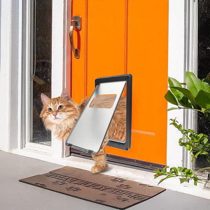Pet Cat Dog Safe Security Flap Locking Door.