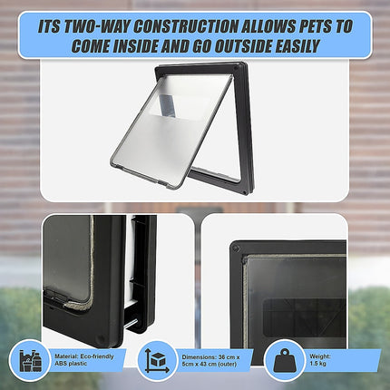 Pet Cat Dog Safe Security Flap Locking Door.