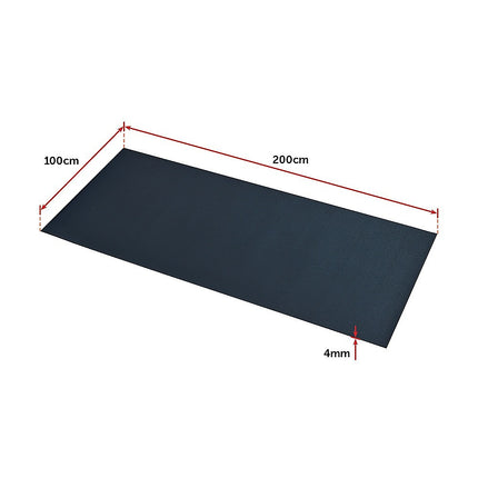 2m Gym Rubber Floor Mat Reduce Treadmill Vibration.