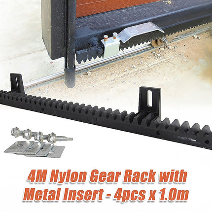 Sliding Gate Hardware Accessories Kit - 4m Gear Rack Track.