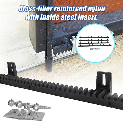 Sliding Gate Hardware Accessories Kit - 4m Gear Rack Track.