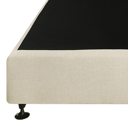Palermo Queen Ensemble Bed Base Platinum Natural Sand Linen Fabric.