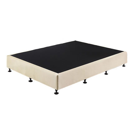 Palermo Queen Ensemble Bed Base Platinum Natural Sand Linen Fabric.