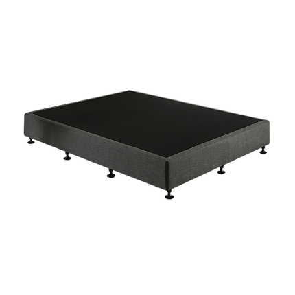 Palermo King Single Ensemble Bed Base Platinum Graphite Linen Fabric.