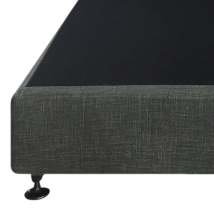 Palermo King Single Ensemble Bed Base Platinum Graphite Linen Fabric.