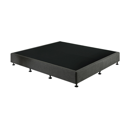 Palermo King Ensemble Bed Base Platinum Graphite Linen Fabric.