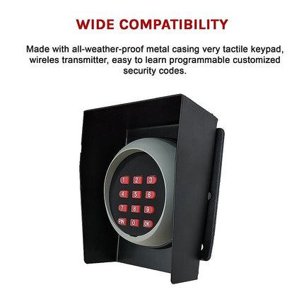 Wireless Keypad Entry For Swing And Sliding Gate with Metal Casing.