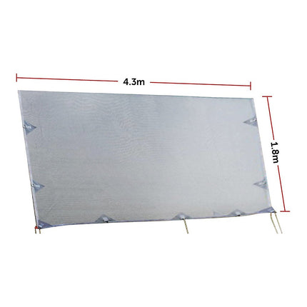 4.3m Caravan Privacy Screen Side Sunscreen Sun Shade for 15' Roll Out Awning.
