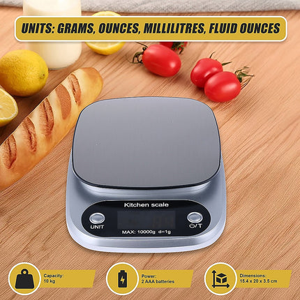 Digital Kitchen Scale LCD Electronic Postal Food Weight Scales 10kg/1g.
