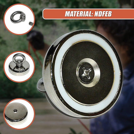 112Kg Salvage Strong Recovery Magnet Neodymium Hook.