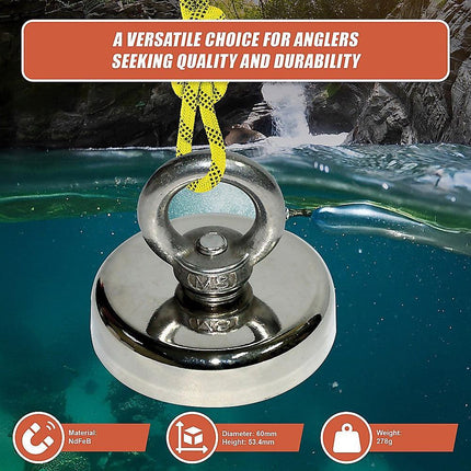 112Kg Salvage Strong Recovery Magnet Neodymium Hook.