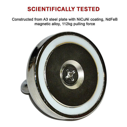 112Kg Salvage Strong Recovery Magnet Neodymium Hook.