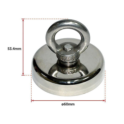 112Kg Salvage Strong Recovery Magnet Neodymium Hook.
