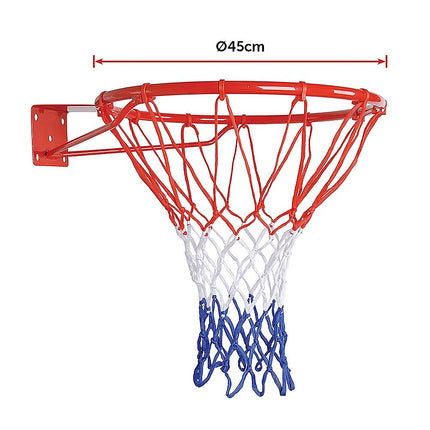 Pro Size Wall Mounted Basketball Hoop Ring Goal Net Rim Dunk Shooting Outdoor.